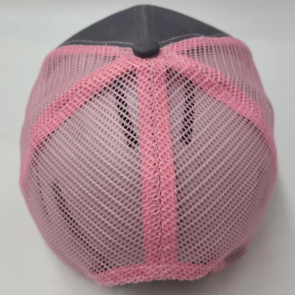 Women John Deere Hat Snapback Trucker Mesh Gray Pink Sydenstricker Missouri Farm